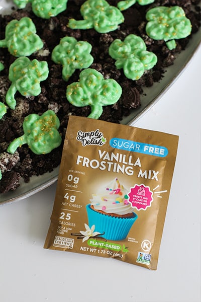 Shamrock Frozen Frosting Bites with Vanilla Frosting Featured Image