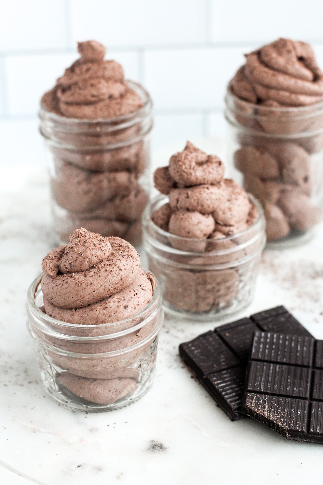 3 Ingredient Simply Delish Instant Chocolate Mousse servings