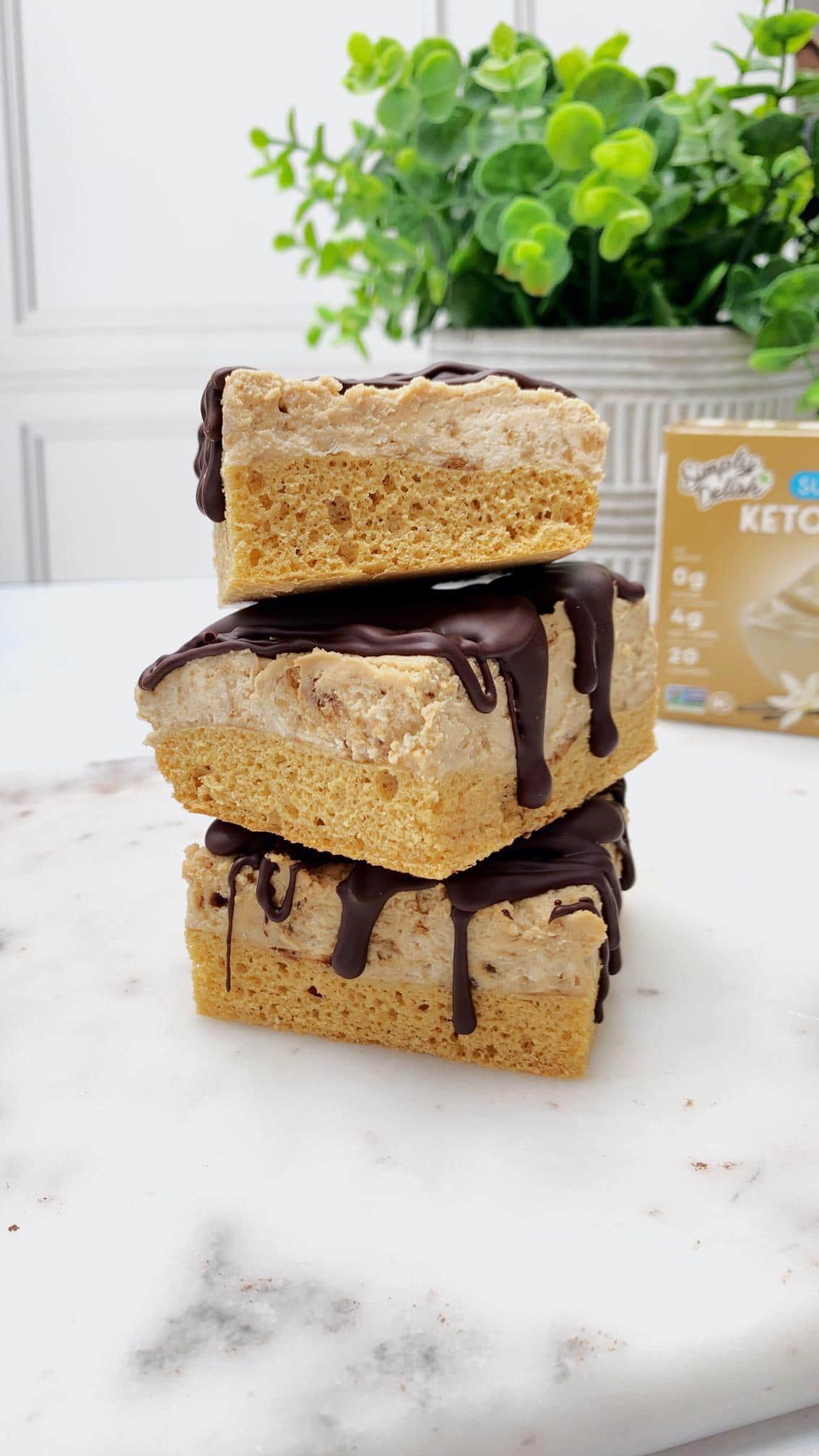 Caramel Mocha Pudding Bars (High Protein - Low Carb)