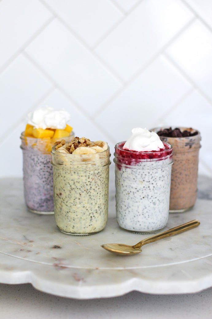 Simply Delish Chia Pudding 4 Ways by @klean.kate