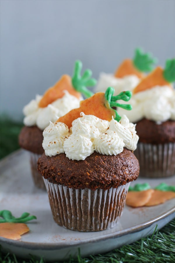 Carrot Cake Muffins close up front view