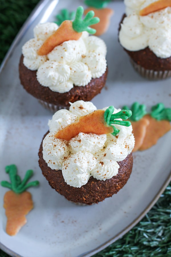 Carrot Cake Muffins close up top view