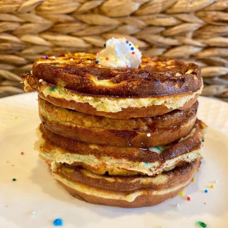 Fruity Pebbles Protein Waffles main