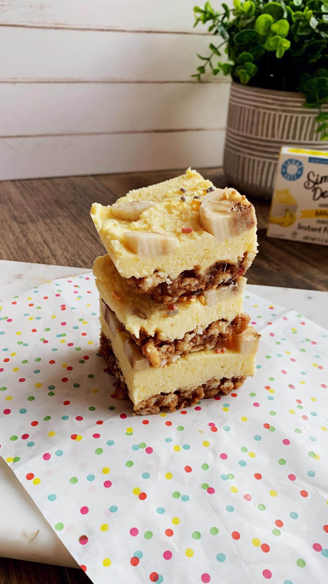 Honey Graham Banana Cream Pie Bars 6