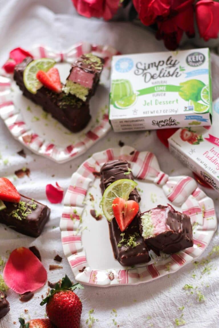 sugar-free strawberry lime chocolate pudding bar