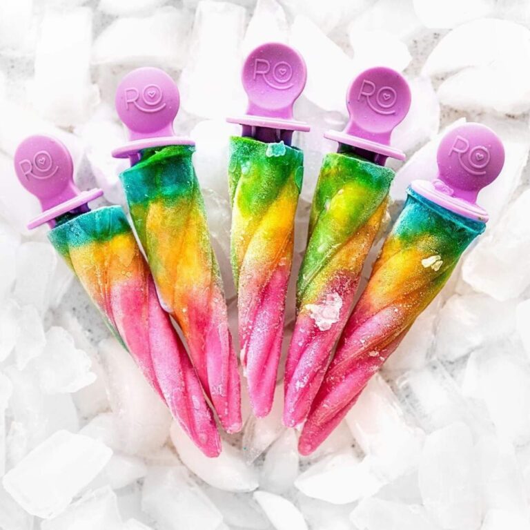 vegan rainbow jel popsicles