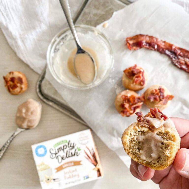 keto maple bacon donuts