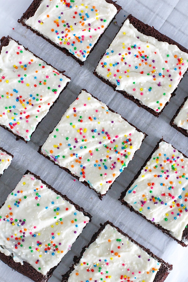 Keto Cosmic Brownies top view close up