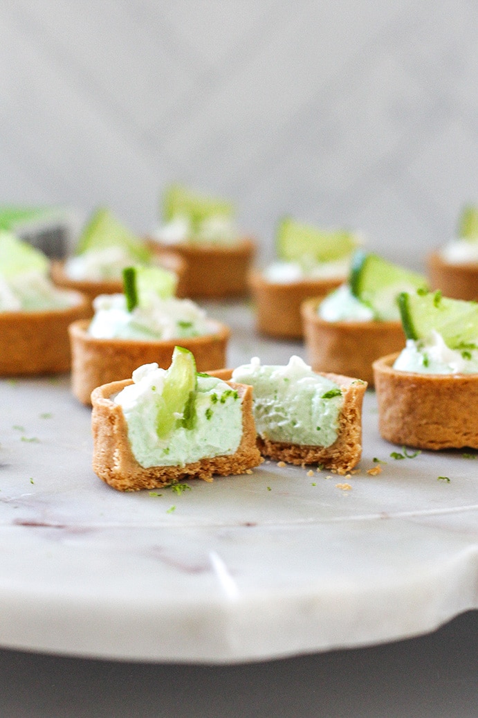 Mini Key Lime Pies by @kleankate close up showing inside