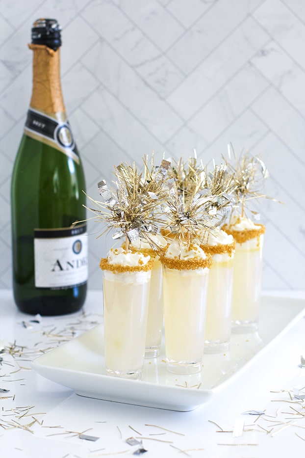 New Year's Champagne Jello Sparklers Featured Image