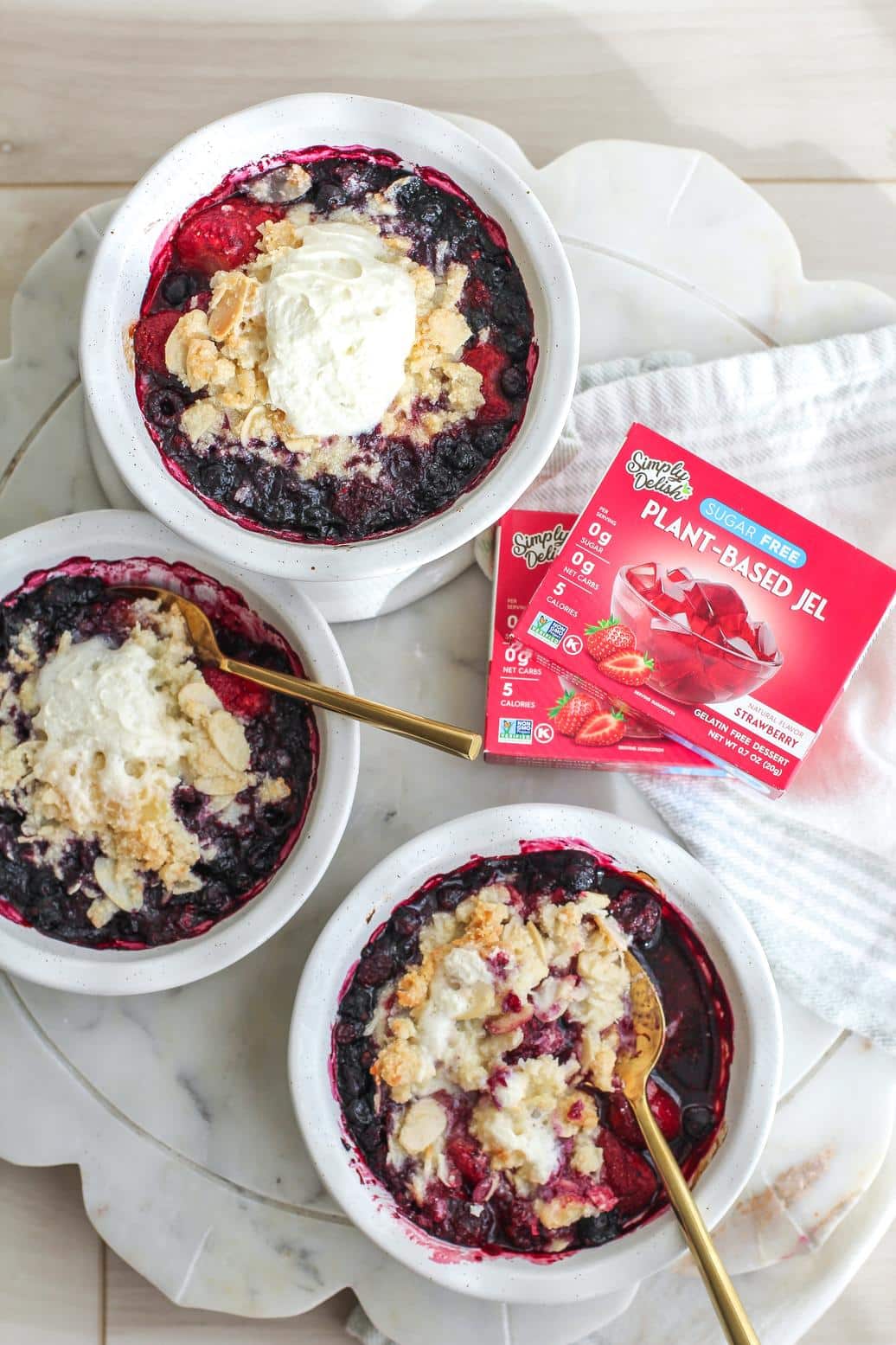 Keto Berry Cobbler by @klean.kate Top View