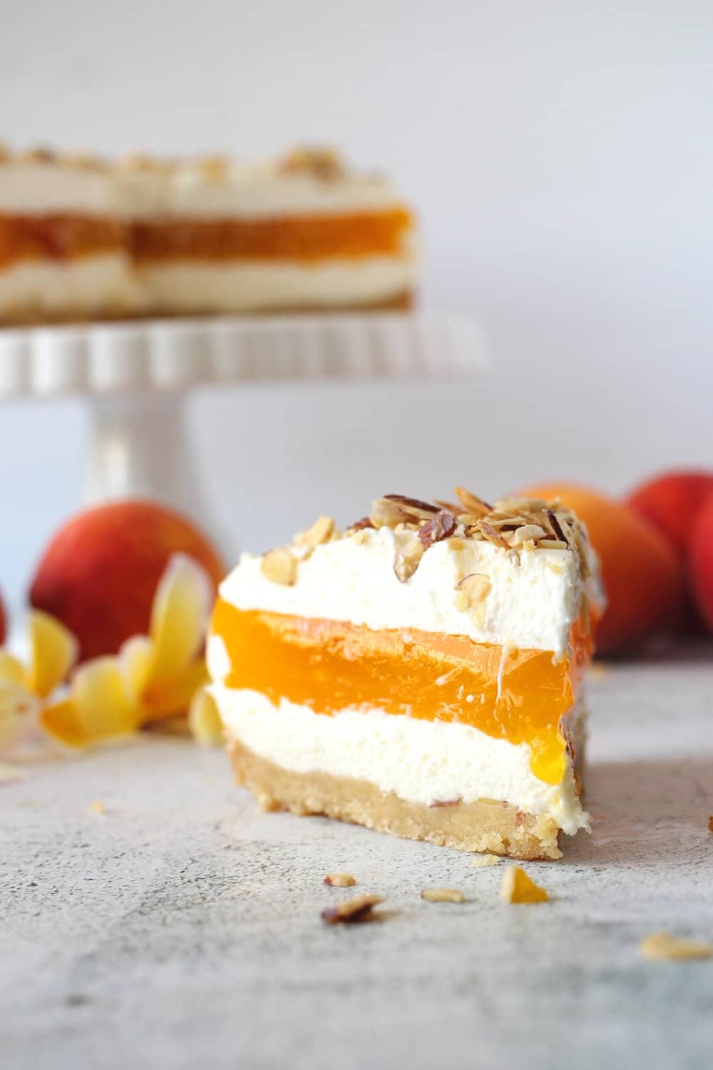 Keto Peaches and Cream Pie - Assemble The Cake