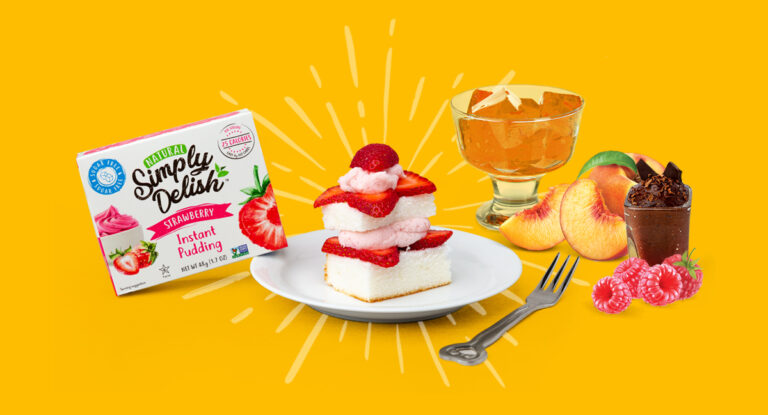 strawberry instant pudding orange home flash banner