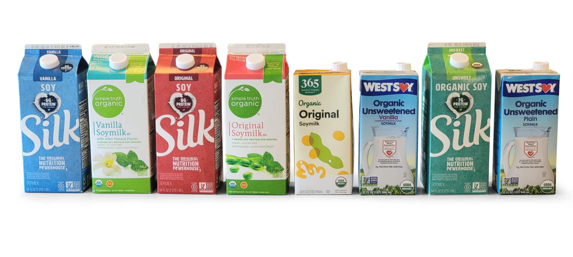 Soy Milks Best left to Right