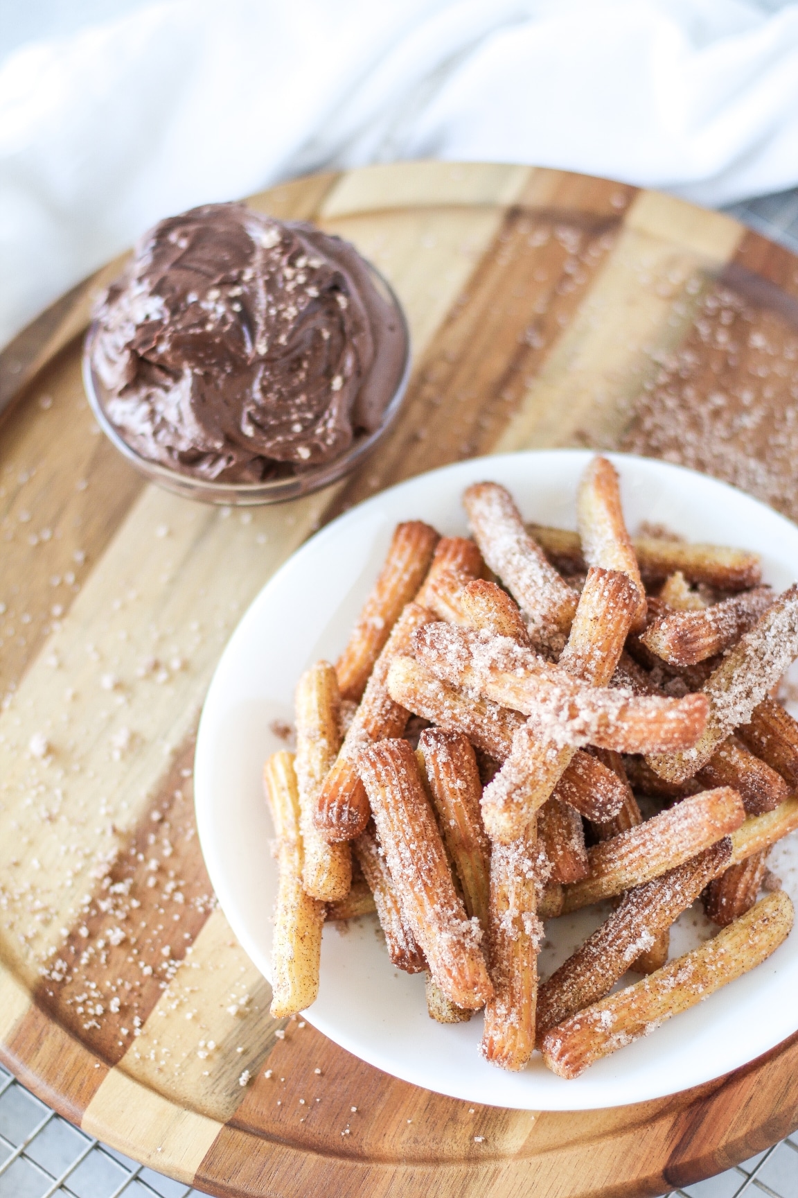 Sugar Free Churro Dunker with chocolate pudding