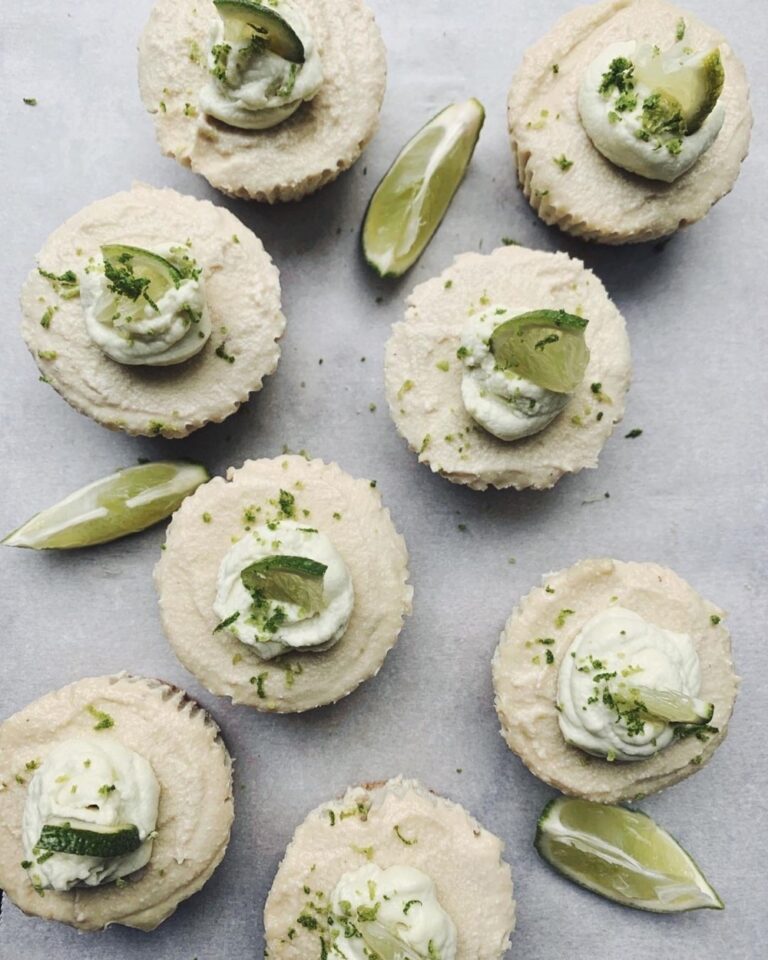 Vegan gluten free mini lime cheesecake - featured