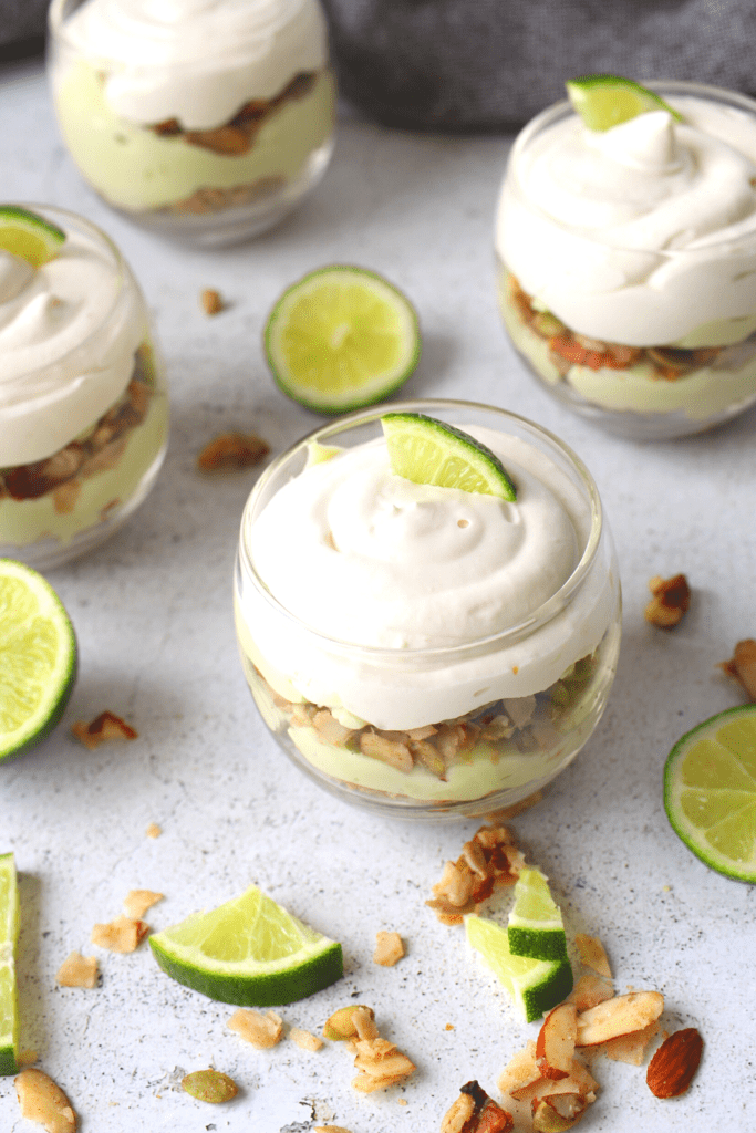 Keto key lime pie cups