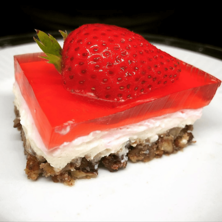 Keto Strawberry Pretzel Salad