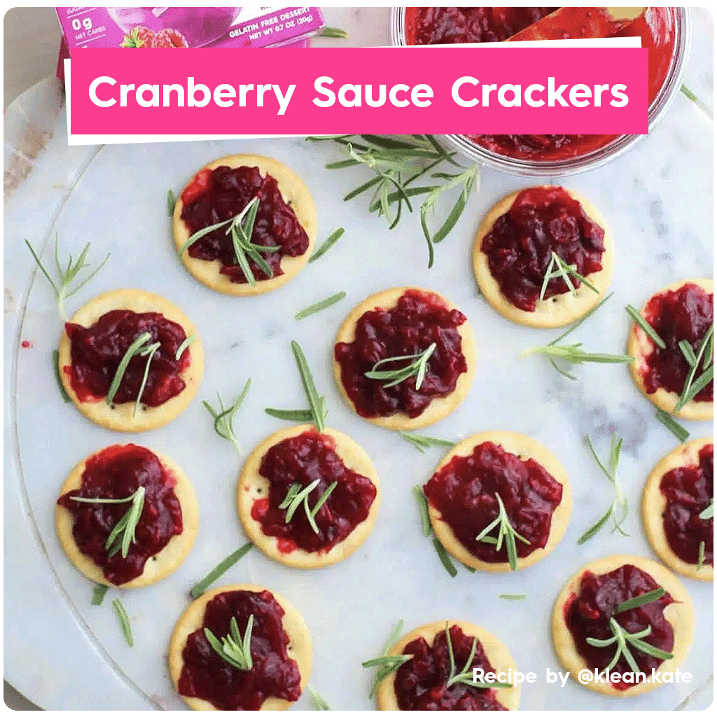 Raspberry Jel Dessert - Cranberry Sauce Crackers