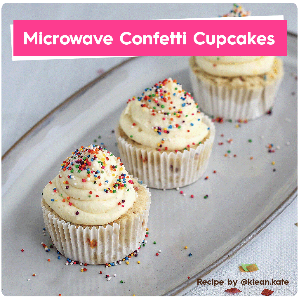 Vanilla Frosting - Microwave Confetti Cupcakes